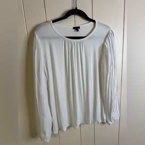 Talbots Long-Sleeve Pleated Blouse M